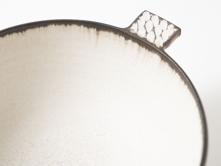 Eared Soup Bowl, Large, White — Hand-Glazed Japanese Pottery by Masanori Yamamoto