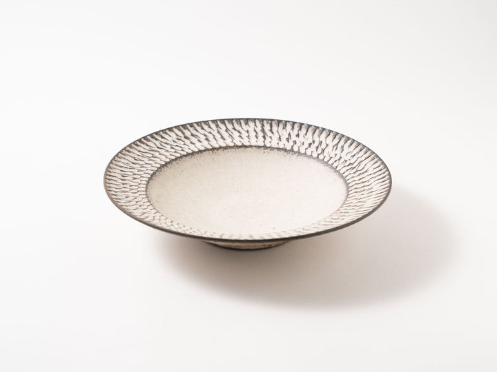 Shinogi Rim Plate (Large, White) - Crafted By Masanori Yamamoto