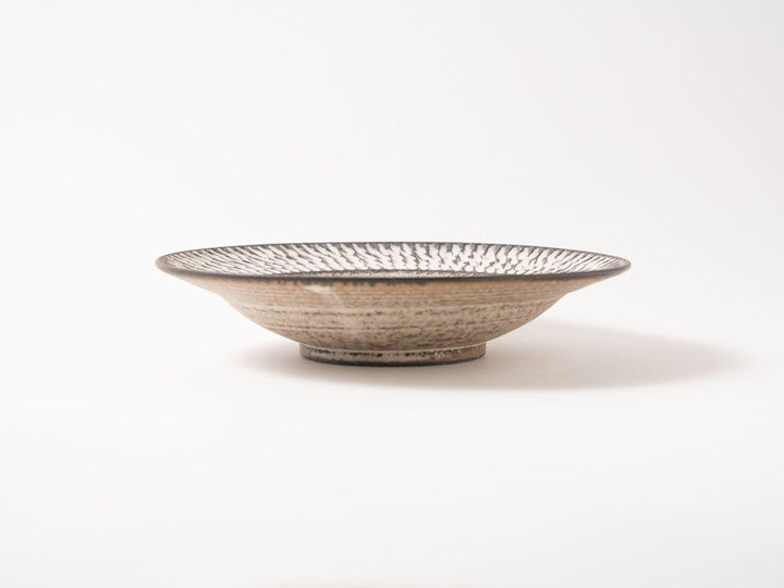 Shinogi Rim Plate (Large, White) - Crafted By Masanori Yamamoto