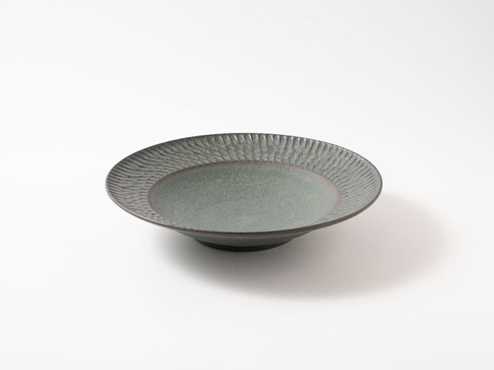 Shinogi Rim Plate (Large, Green) - Crafted By Masanori Yamamoto