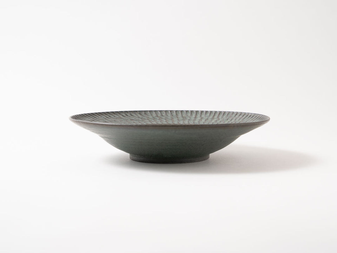 Shinogi Rim Plate (Large, Green) - Crafted By Masanori Yamamoto