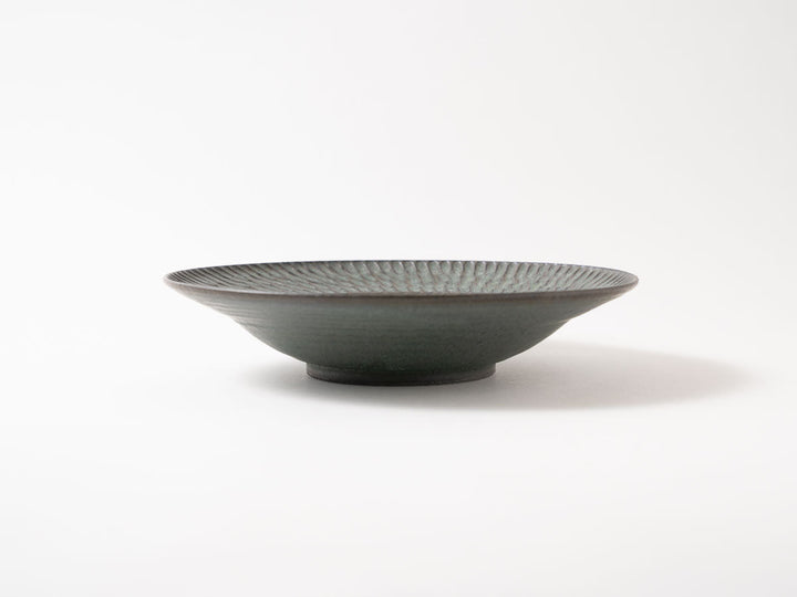 Shinogi Rim Plate (Large, Green) - Crafted By Masanori Yamamoto