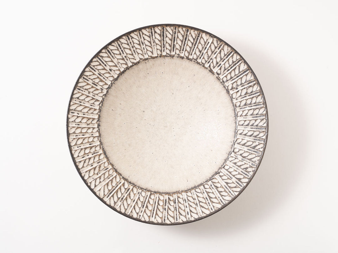 Twisted Rim Plate (Large, White) - Crafted By Masanori Yamamoto