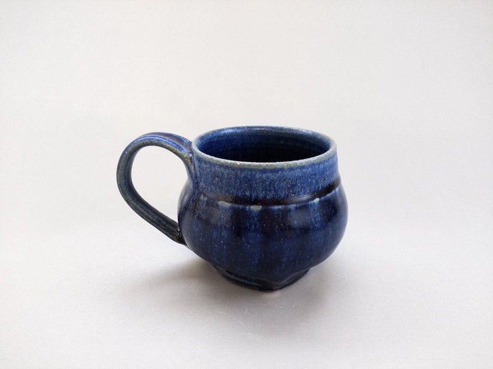 Deep Blue Glazed Round Mug - Crafted By Kazuhito Yamamoto