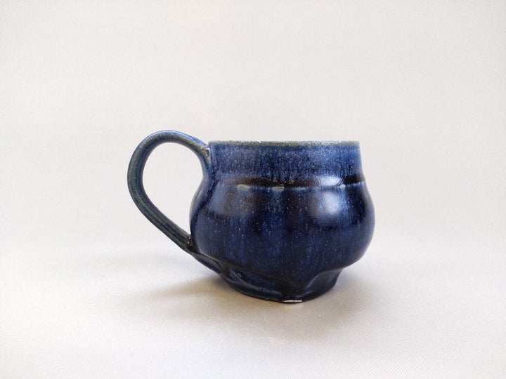 Deep Blue Glazed Round Mug - Crafted By Kazuhito Yamamoto