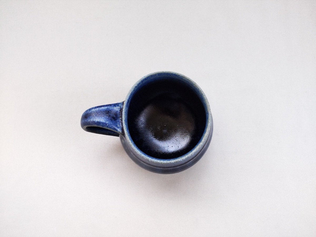 Deep Blue Glazed Round Mug - Crafted By Kazuhito Yamamoto
