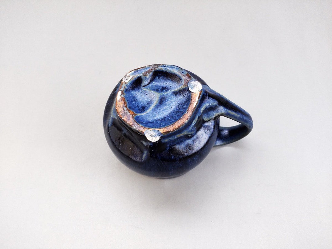 Deep Blue Glazed Round Mug - Crafted By Kazuhito Yamamoto