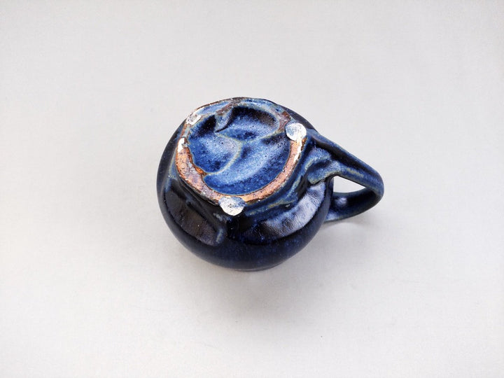 Deep Blue Glazed Round Mug - Crafted By Kazuhito Yamamoto