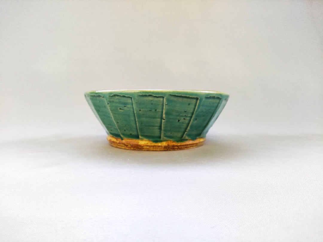 Turkish Green Sogi Flat Small Bowl - Crafted By Shinji Akane