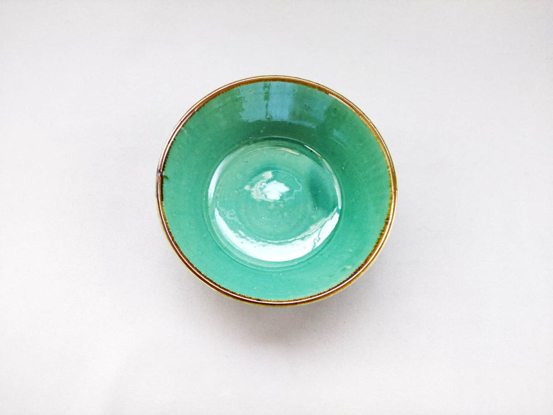 Turkish Green Sogi Flat Small Bowl - Crafted By Shinji Akane