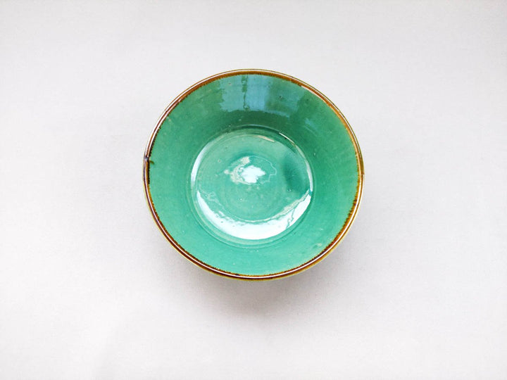 Turkish Green Sogi Flat Small Bowl - Crafted By Shinji Akane