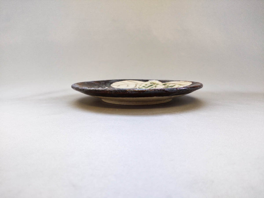 Mouse Shino Grape Pattern 5-Sun Plate - Crafted By Renji Nakagaki