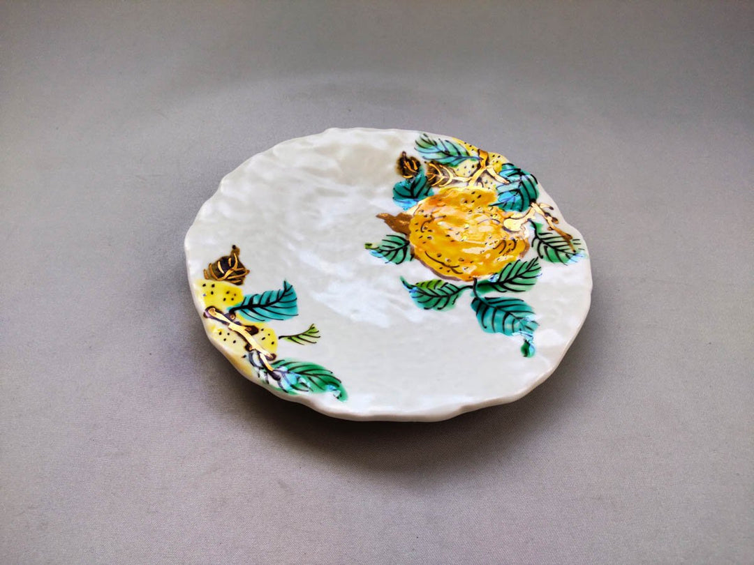 Colored Yuzu Pattern 5-Sun Plate - Crafted By Hitori Wada