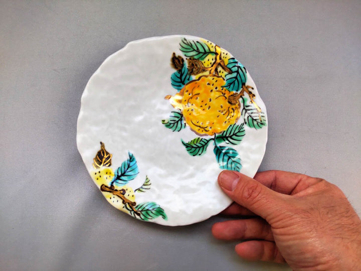 Colored Yuzu Pattern 5-Sun Plate - Crafted By Hitori Wada