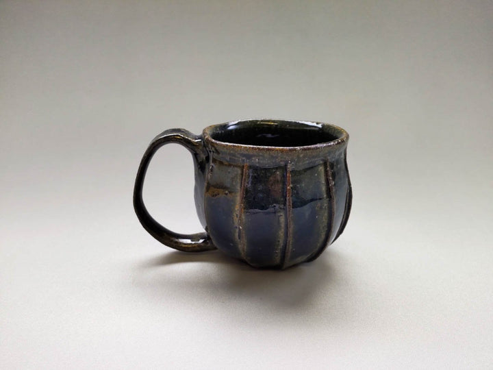 Deep Indigo Faceted Mug Crafted By Taizo Yamamoto