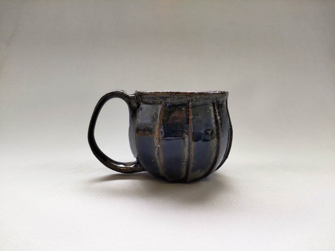 Deep Indigo Faceted Mug Crafted By Taizo Yamamoto