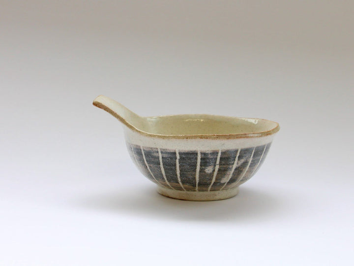 White Slip Striped Tongsui - Crafted By Hiroyuki Oguri