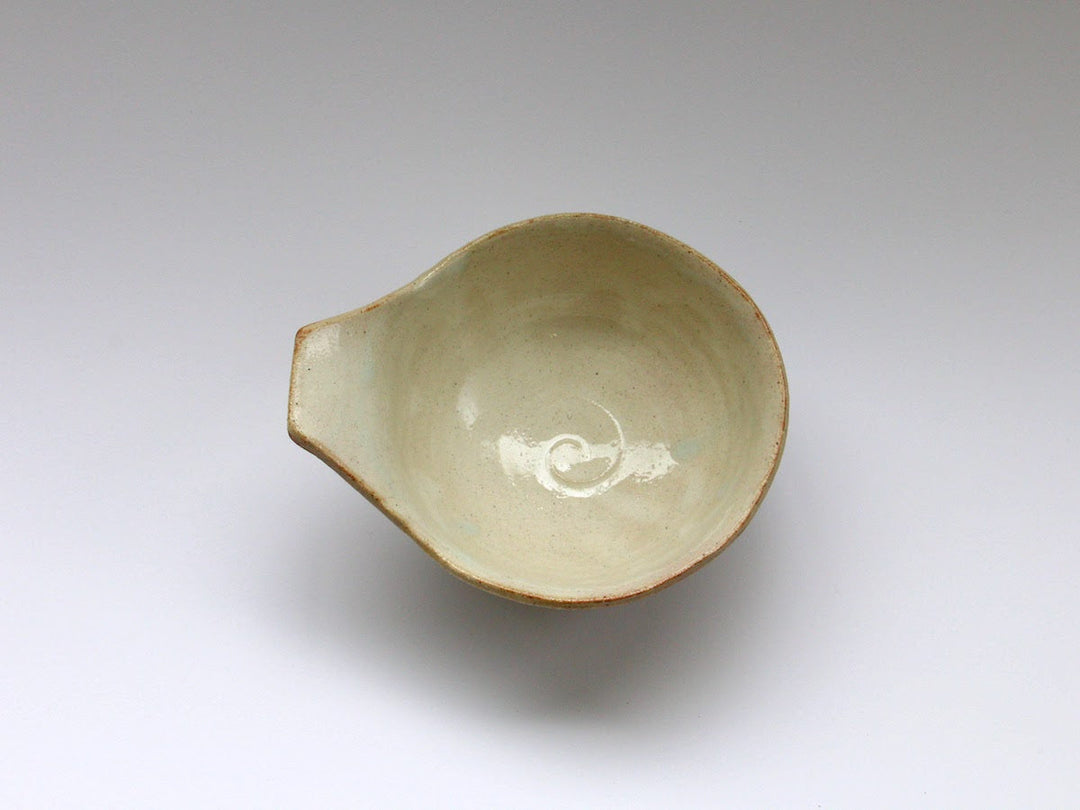 White Slip Striped Tongsui - Crafted By Hiroyuki Oguri
