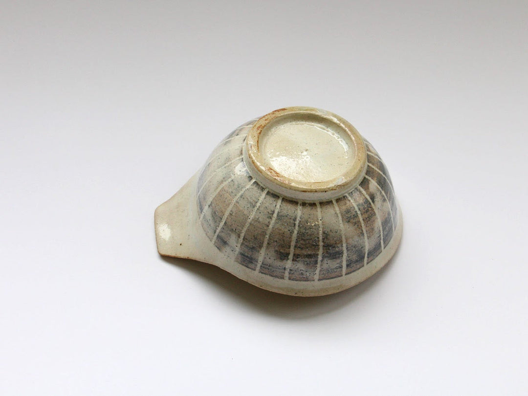 White Slip Striped Tongsui - Crafted By Hiroyuki Oguri