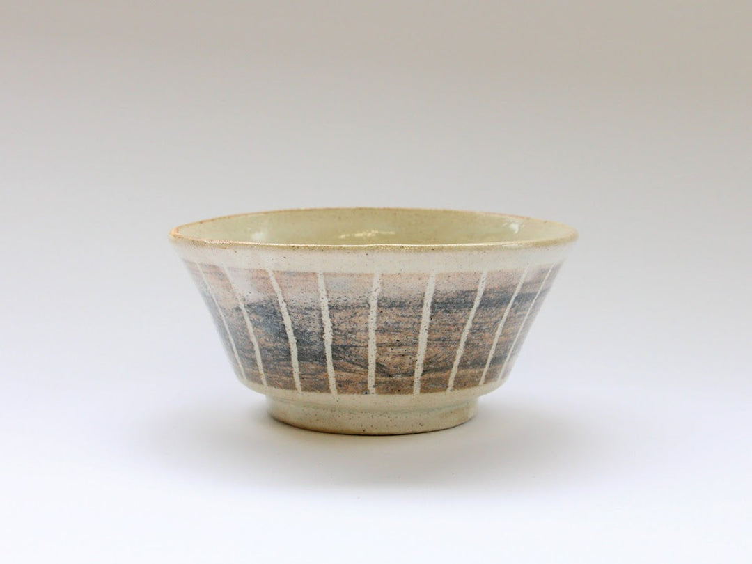 White Slip Striped Small Bowl