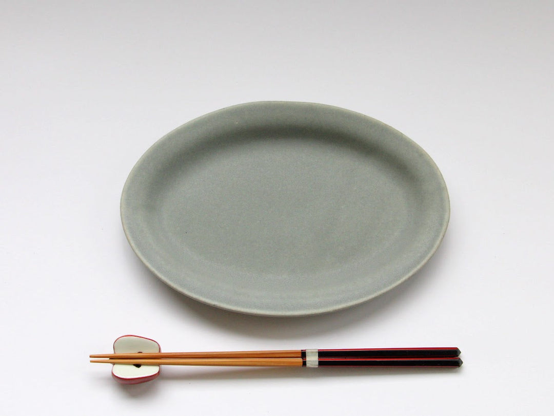 Color Matte Oval Plate S Light Ink - Crafted By Takuya Ohara