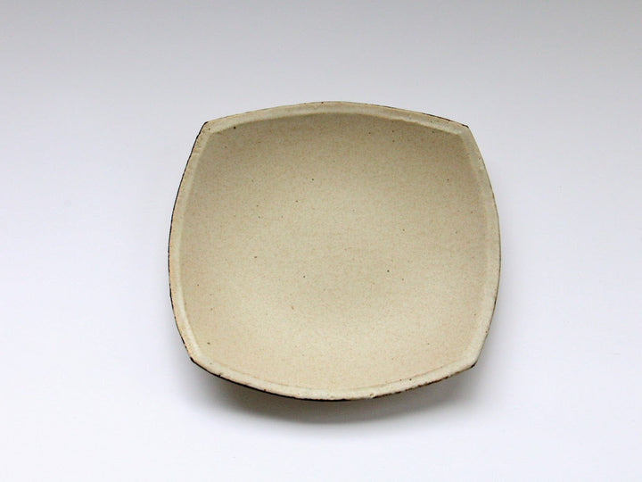 Rimsabi beige 6-Sun Square Plate - Crafted By Nobuyuki Murai