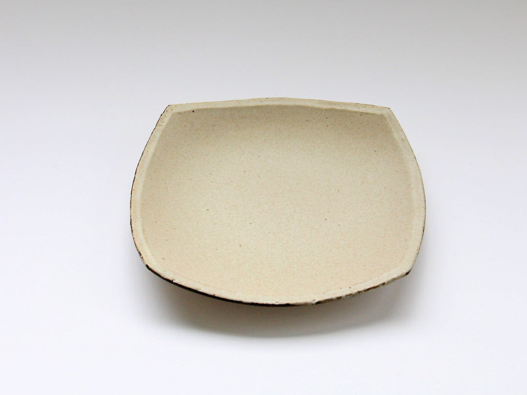 Rimsabi beige 6-Sun Square Plate - Crafted By Nobuyuki Murai