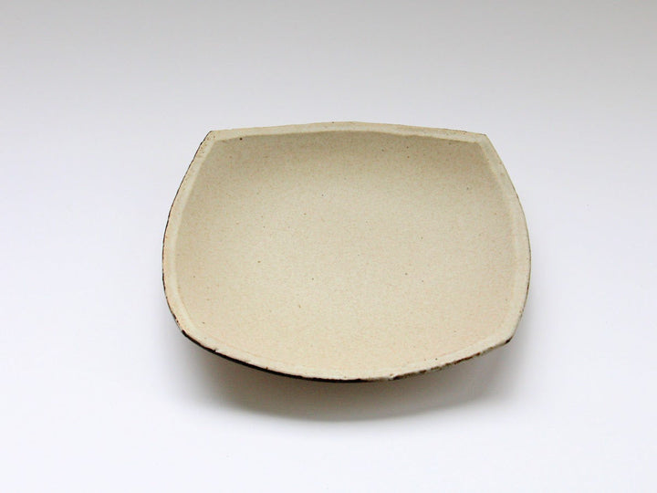 Rimsabi beige 6-Sun Square Plate - Crafted By Nobuyuki Murai