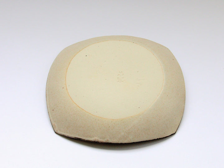 Rimsabi beige 6-Sun Square Plate - Crafted By Nobuyuki Murai