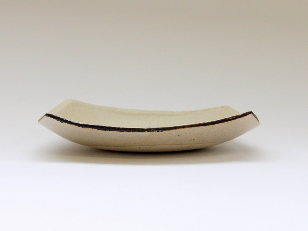 Rimsabi beige 16cm Square Plate - Crafted By Nobuyuki Murai