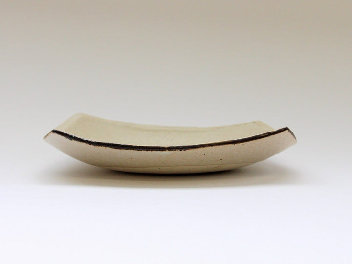 Rimsabi beige 16cm Square Plate - Crafted By Nobuyuki Murai