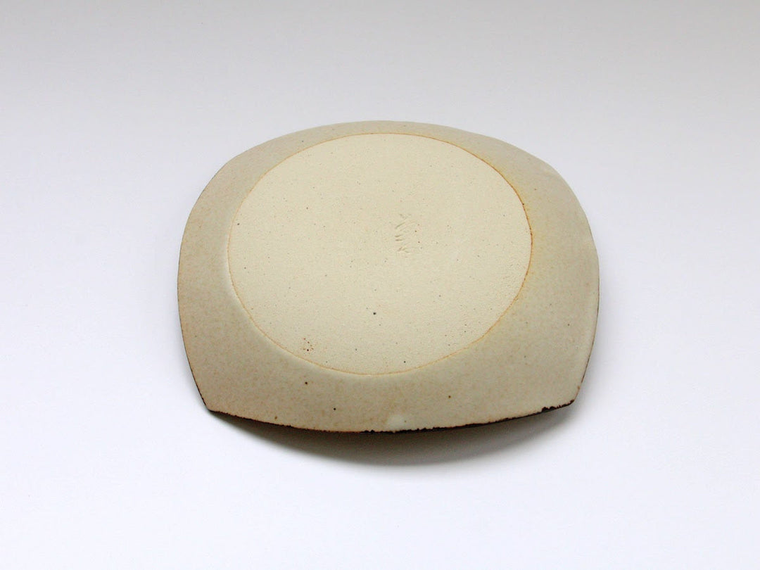 Rimsabi beige 16cm Square Plate - Crafted By Nobuyuki Murai