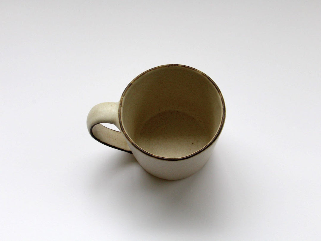 Rim Sabi beige Mug - Crafted By Nobuyuki Murai