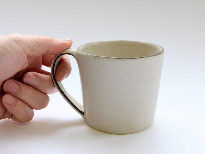 Rim Sabi beige Mug - Crafted By Nobuyuki Murai