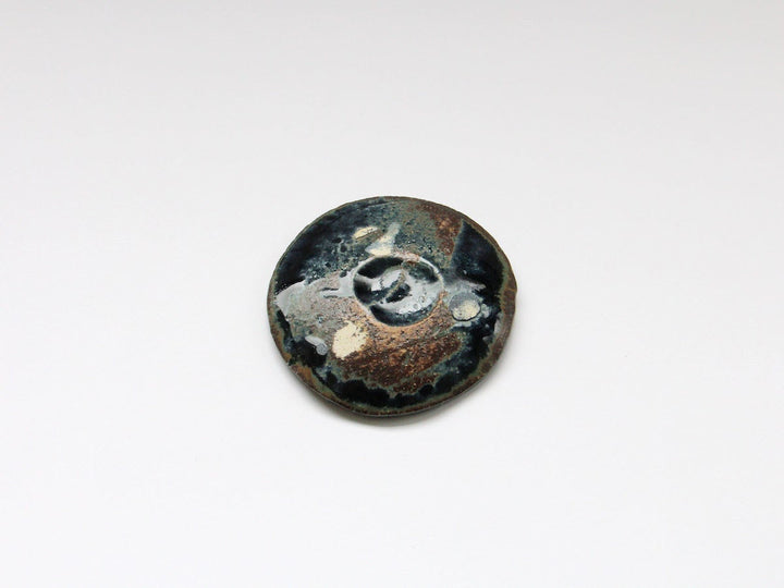 Blue Glazed Ridged Round Small Plate