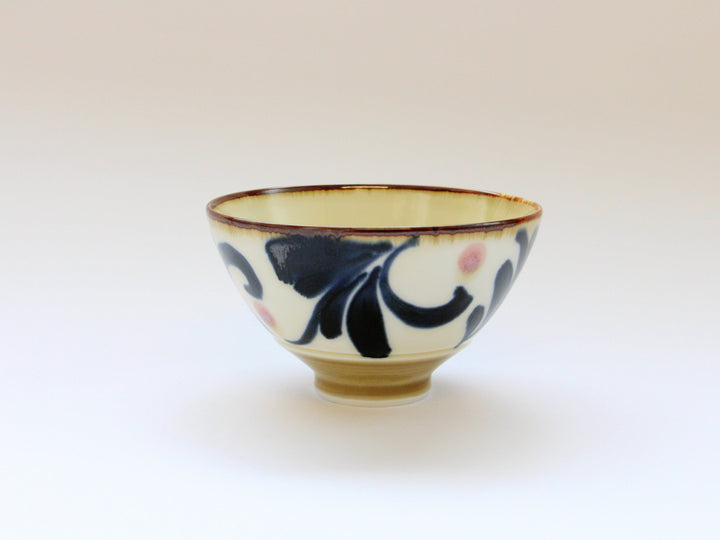 Amber Arabesque Rice Bowl Red - Crafted By Fukuho Kiln