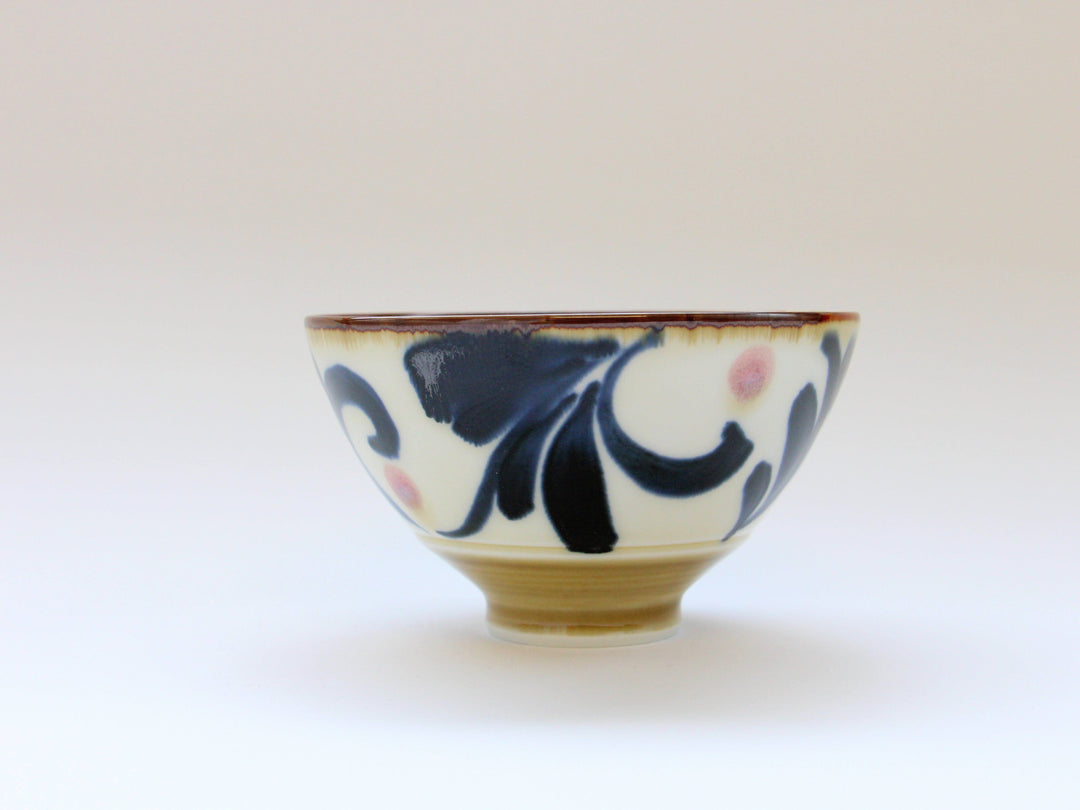Amber Arabesque Rice Bowl Red - Crafted By Fukuho Kiln