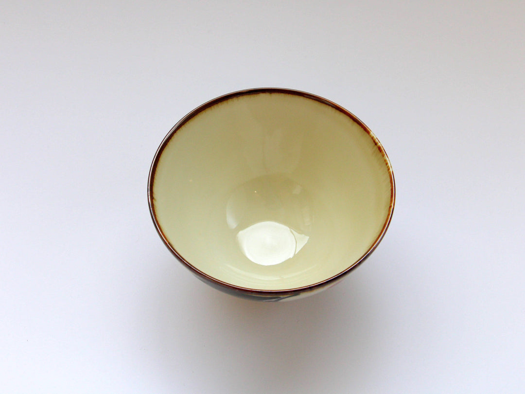 Amber Arabesque Rice Bowl Red - Crafted By Fukuho Kiln