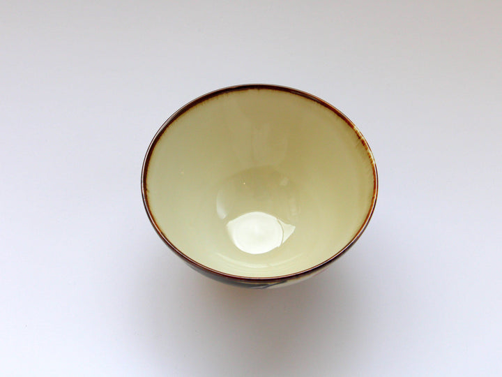 Amber Arabesque Rice Bowl Red - Crafted By Fukuho Kiln