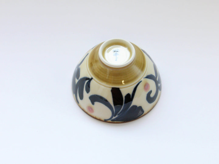 Amber Arabesque Rice Bowl Red - Crafted By Fukuho Kiln