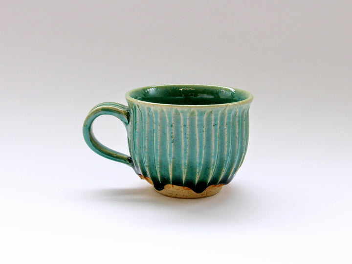Turkish Blue Ridged Coffee Bowl - Crafted By Shinji Akane