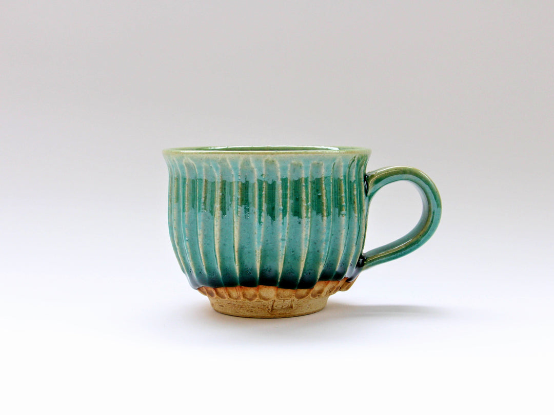 Turkish Blue Ridged Coffee Bowl - Crafted By Shinji Akane