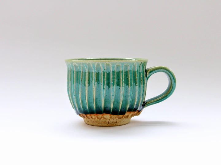 Turkish Blue Ridged Coffee Bowl - Crafted By Shinji Akane