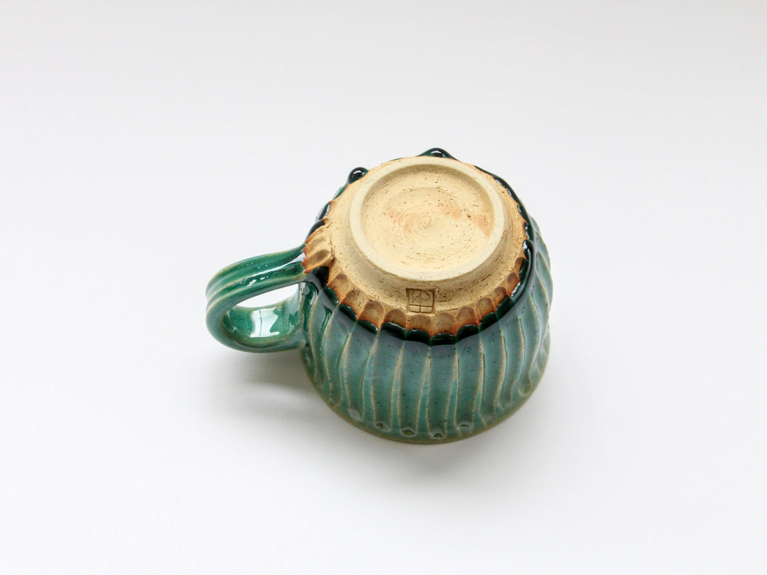Turkish Blue Ridged Coffee Bowl - Crafted By Shinji Akane