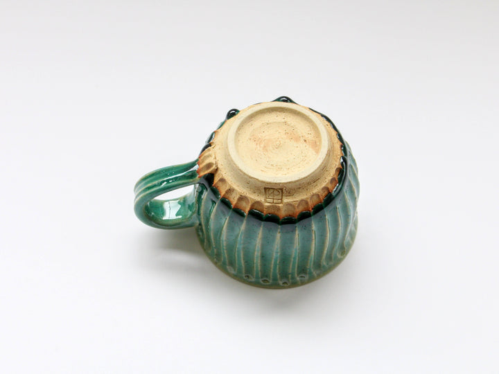 Turkish Blue Ridged Coffee Bowl - Crafted By Shinji Akane