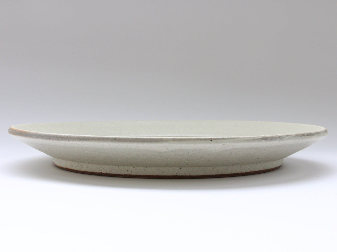 White Slip Matte 8-Sun Flat Plate - Crafted By Shinji Akane