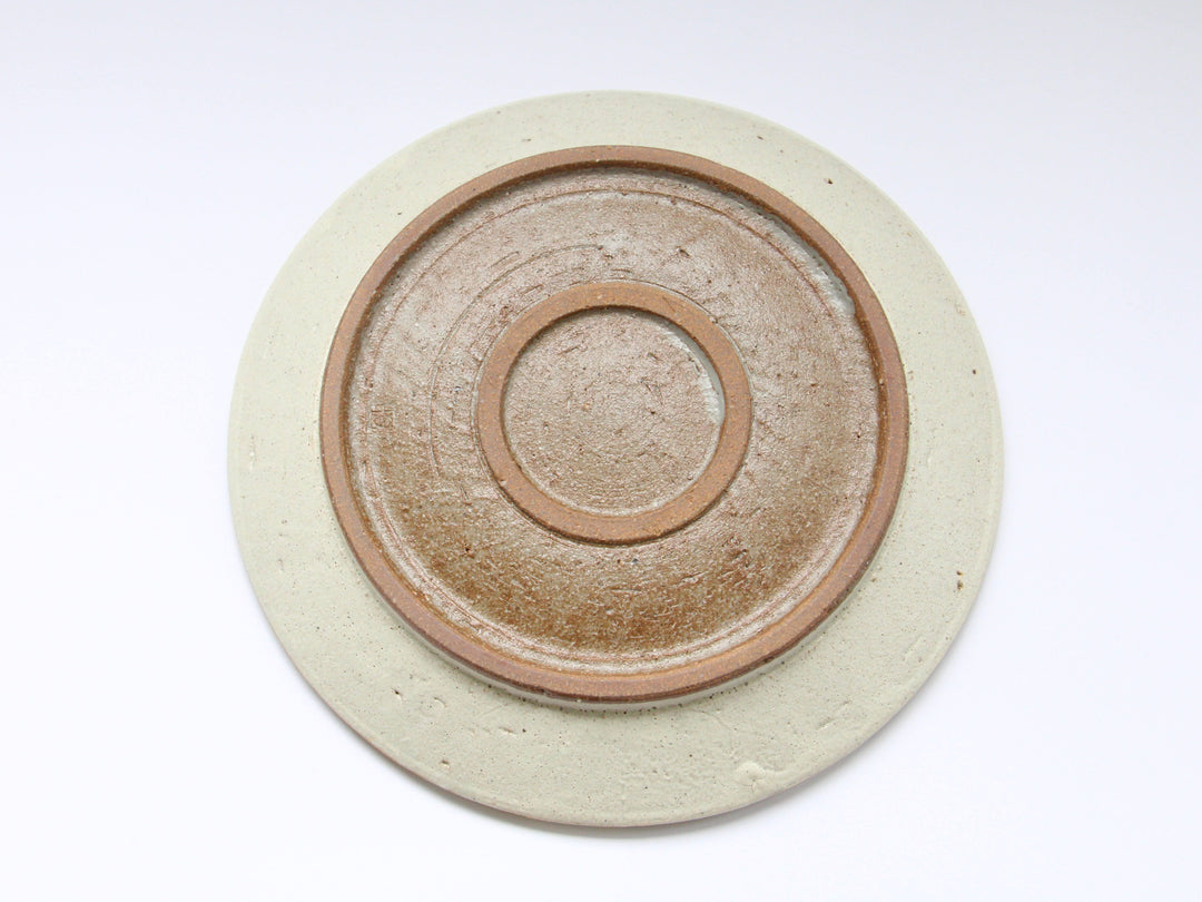 White Slip Matte 8-Sun Flat Plate - Crafted By Shinji Akane