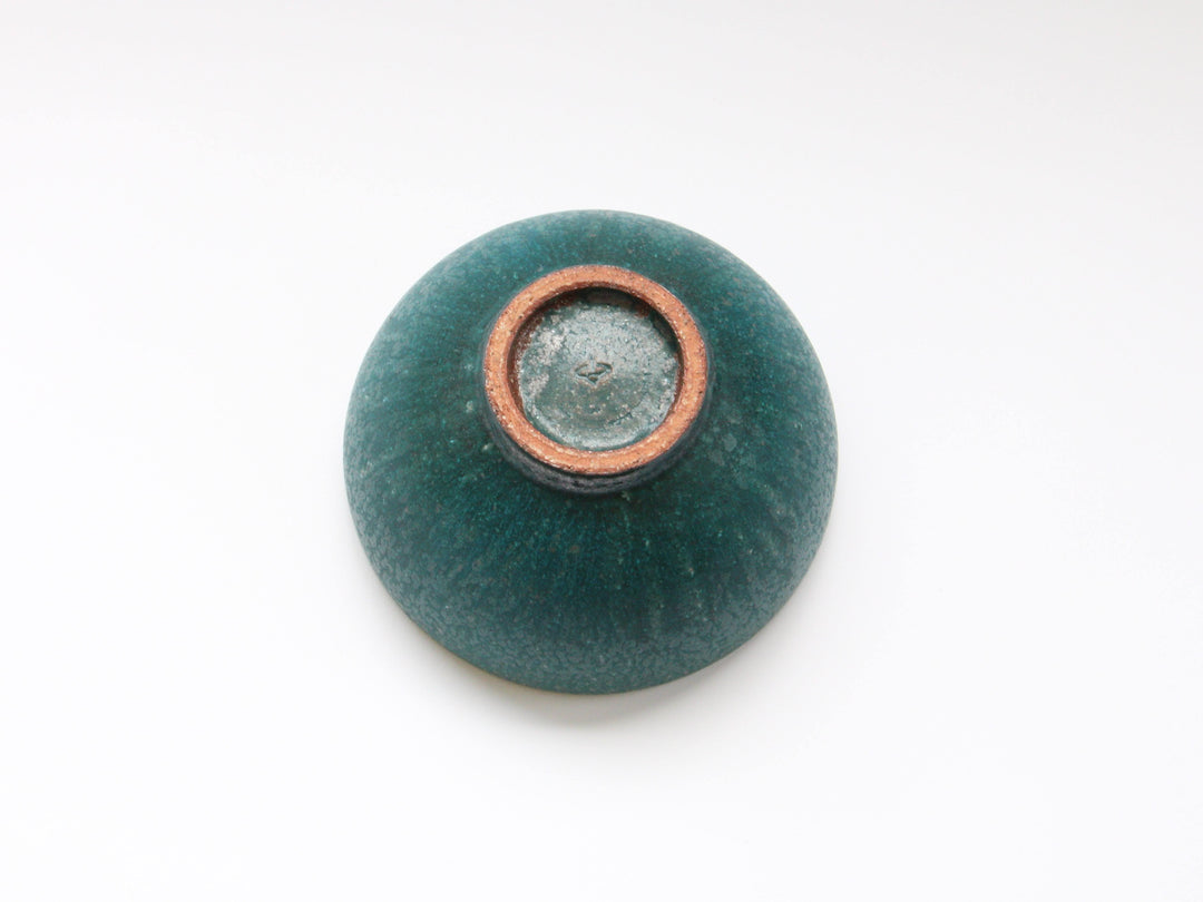 Rust-Green Small Donburi, Japanese pottery (ceramic)