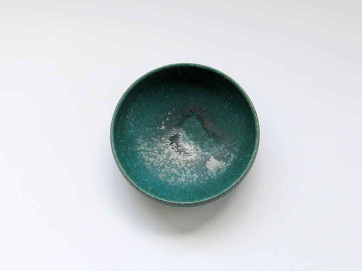 Rust-Green Small Bowl, Japanese pottery (ceramic)