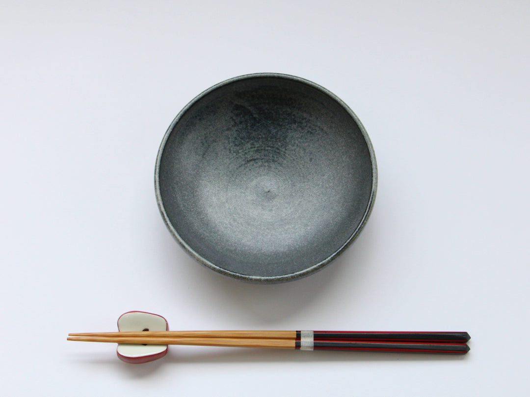 Ash-Navy Small Bowl, Japanese pottery (ceramic)